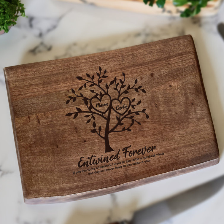Luxedesigns Personalized Live Edge Mango Wood Cutting Board / Butcher's